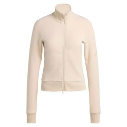 Блуза Adidas Soft Lux Slim full zip sweatshirt - Beige (Crystal Linen) блуза,дамски,блузи,adidas,soft,lux,slim,full,zip,sweatshirt,beige,(crystal,linen)