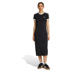 рокля,дамски,поли,и,рокли,adidas,originals,3,stripes,slim,short,sleeve,long,dress,black,(black,white)