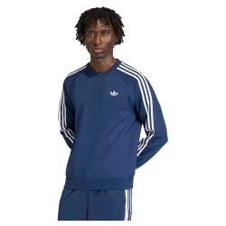 Блуза Adidas Originals 3 Stripes sweatshirt - Blue (Night Indigo) блуза,мъжки,пуловери,adidas,originals,3,stripes,sweatshirt,blue,(night,indigo)