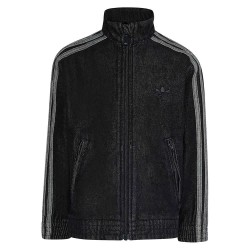 Блуза Adidas Originals Firebird Denim Loose full zip sweatshirt - Black (True Black Denim) блуза,детски,блузи,adidas,originals,firebird,denim,loose,full,zip,sweatshirt,black,(true,black,denim)