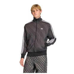 Блуза Adidas Originals Firebird Loose Monogram full zip sweatshirt - Black (Black) блуза,мъжки,пуловери,adidas,originals,firebird,loose,monogram,full,zip,sweatshirt,black,(black)