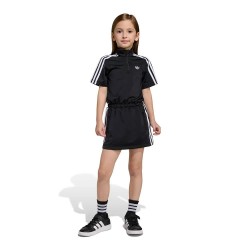 Рокля Adidas Originals Firebird short sleeve short dress - Black (Black / White) рокля,дамски,поли,и,рокли,adidas,originals,firebird,short,sleeve,short,dress,black,(black,white)