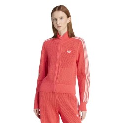 Блуза Adidas Originals Knitted Crochet Firebird full zip sweatshirt - Red (Semi Lucid Red) блуза,дамски,блузи,adidas,originals,knitted,crochet,firebird,full,zip,sweatshirt,red,(semi,lucid,red)