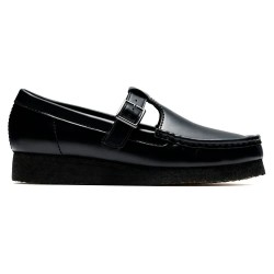 обувки,дамски,обувки,clarks,shoes,wallabee,t,bar,shoes,black,(black,hishine)