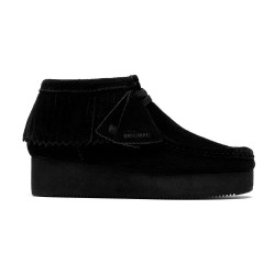 Обувки на платформа Clarks shoes Wallabee Wedge Fringe booties - Black (Black) обувки,на,платформа,дамски,боти,clarks,shoes,wallabee,wedge,fringe,booties,black,(black)