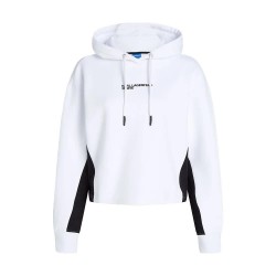 суичър,дамски,блузи,karl,lagerfeld,a1w20017,colour,block,hoodie,white,(white,black)