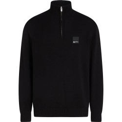 блуза,мъжки,пуловери,karl,lagerfeld,a3m18002,regular,half,zip,sweater,black,(black)