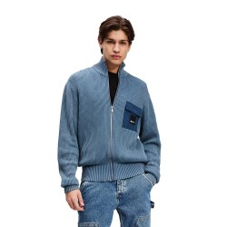 блуза,мъжки,пуловери,дамски,пуловери,karl,lagerfeld,jeans,a3m18005,full,zip,sweater,blue,(vintage,indigo)