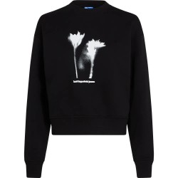 блуза,дамски,блузи,karl,lagerfeld,a3w20034,regular,flower,sweatshirt,black,(black)