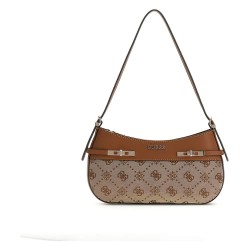 Чанта за през рамо Guess Melinda Logo shoulder bag - Brown (Latte Logo) чанта,за,през,рамо,всички,чанти,guess,melinda,logo,shoulder,bag,brown,(latte,logo)