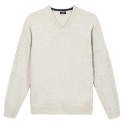блуза,мъжки,пуловери,дамски,пуловери,tbs,enolaver,v,neck,sweater,white,(craie,white)