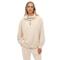 блуза,дамски,блузи,superdry,country,club,velour,half,zip,sweatshirt,pink,(pink,tint)