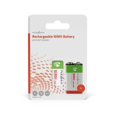 батерии,nedis,ni,mh,e,block,8.4,v,dc,250,mah,6lr61,rechargeable,battery,clear,(red,green)