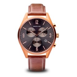 Часовник Bering 10542-562 5ATM 42mm watch - Brown (Black / Sapphire) часовник,часовници,bering,10542,562,5atm,42mm,watch,brown,(black,sapphire)