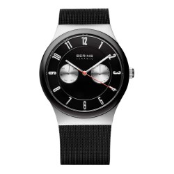 Часовник Bering 32139-202 3ATM 39mm watch - Silver (Black / Sapphire) часовник,часовници,bering,32139,202,3atm,39mm,watch,silver,(black,sapphire)