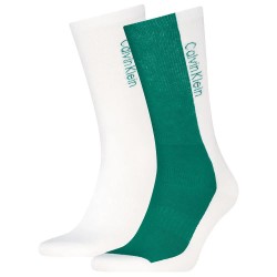 чорапи,мъжки,чорапи,calvin,klein,701237879,crew,socks,2,pairs,green,white,(jade,green)