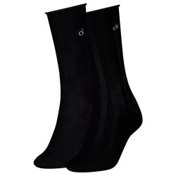 чорапи,дамски,чорапи,calvin,klein,701238120,socks,2,pairs,black,(black)