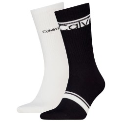 чорапи,мъжки,чорапи,calvin,klein,701238808,crew,socks,2,pairs,white,black,(black)