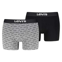 Боксерки Levi´s ® 701238012 boxers 2 units - Black / Grey (Grey / Black) боксерки,мъжко,бельо,levi´s,®,701238012,boxers,2,units,black,grey,(grey,black)