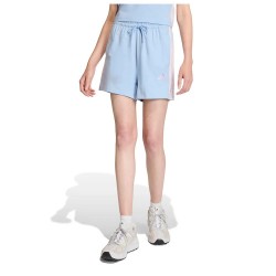 Къси панталони Adidas Essentials 3 Stripes Cotton shorts - Blue (Glow Blue / Clear Pink) къси,панталони,дамски,панталони,adidas,essentials,3,stripes,cotton,shorts,blue,(glow,blue,clear,pink)