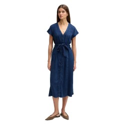 рокля,дамски,поли,и,рокли,lee,belted,short,sleeve,midi,dress,blue,(sunset,ride)