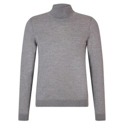 блуза,мъжки,пуловери,дамски,пуловери,boss,musso,10241489,high,neck,sweater,grey,(silver)