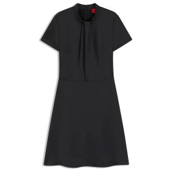 Рокля HUGO Kalerina 10263720 short sleeve short dress - Black (Black) рокля,дамски,поли,и,рокли,hugo,kalerina,10263720,short,sleeve,short,dress,black,(black)