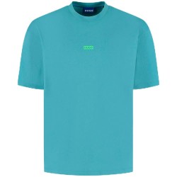 Тениска HUGO Nalono 10250555 BLUE short sleeve T-shirt - Blue (Turquoise Aqua) тениска,мъжки,тениски,дамски,тениски,hugo,nalono,10250555,blue,short,sleeve,t,shirt,blue,(turquoise,aqua)