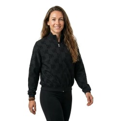 блуза,дамски,блузи,hugo,terry,monogram,10271234,full,zip,sweatshirt,black,(black)