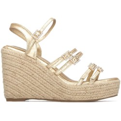 Сандали на платформа Xti 145423 wedge sandals - Golden (Gold) сандали,на,платформа,дамски,сандали,и,чехли,xti,145423,wedge,sandals,golden,(gold)