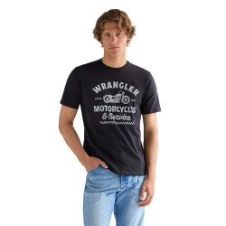 тениска,мъжки,тениски,дамски,тениски,wrangler,americana,short,sleeve,t,shirt,black,(black)