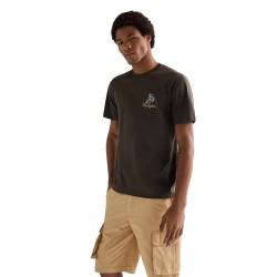 Тениска Wrangler Embroidery short sleeve T-shirt - Brown (Wren) тениска,мъжки,тениски,дамски,тениски,wrangler,embroidery,short,sleeve,t,shirt,brown,(wren)