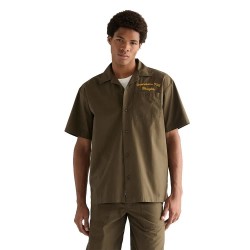 риза,с,къс,ръкав,дамски,ризи,мъжки,ризи,wrangler,utility,short,sleeve,shirt,green,(wren)
