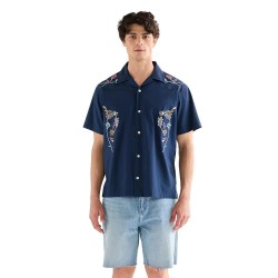 риза,с,къс,ръкав,дамски,ризи,мъжки,ризи,wrangler,w,resort,short,sleeve,shirt,blue,(navy,floral)