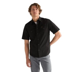 риза,с,къс,ръкав,дамски,ризи,мъжки,ризи,wrangler,western,short,sleeve,shirt,black,(rinse,black)