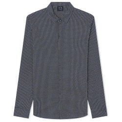 Риза с дълъг ръкав Armani exchange XM000625_AF13184 long sleeve shirt - Grey (Commas Deep Navy) риза,с,дълъг,ръкав,дамски,ризи,мъжки,ризи,armani,exchange,xm000625,af13184,long,sleeve,shirt,grey,(commas,deep,navy)