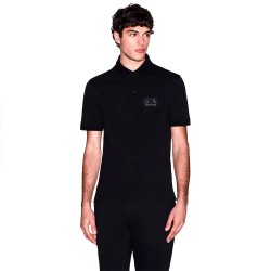 Armani exchange XM002231_AF10366 short sleeve polo - Black (Black) дамски,блузи,с,яка,мъжки,блузи,с,яка,armani,exchange,xm002231,af10366,short,sleeve,polo,black,(black)