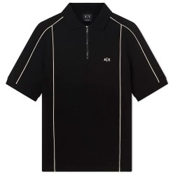 Armani exchange XM002375_AF10366 short sleeve polo - Black (Black) дамски,блузи,с,яка,мъжки,блузи,с,яка,armani,exchange,xm002375,af10366,short,sleeve,polo,black,(black)