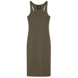 Рокля Armani exchange XW000820_AF13729 sleeveless midi dress - Green (Savanna) рокля,дамски,поли,и,рокли,armani,exchange,xw000820,af13729,sleeveless,midi,dress,green,(savanna)