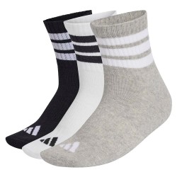 чорапи,мъжки,чорапи,дамски,чорапи,adidas,3,stripes,cushioned,sportswear,mid,cut,socks,3,units,multicolor,(medium,grey,heather,white,black)