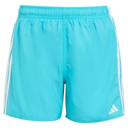 Бански гащета Adidas 3 Stripes swimming shorts - Blue (Lucid Cyan / White) бански,гащета,детски,бански,костюми,adidas,3,stripes,swimming,shorts,blue,(lucid,cyan,white)