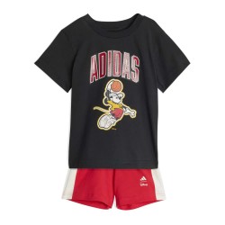 Adidas Disney Mickey Mouse T-Shirt set - Black (Black / Off White) детски,екипи,adidas,disney,mickey,mouse,t,shirt,set,black,(black,off,white)