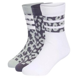 Чорапи Adidas Leo crew socks 3 units - White / Grey (Aurora Onix / Wonder Sage / White) чорапи,мъжки,чорапи,дамски,чорапи,adidas,leo,crew,socks,3,units,white,grey,(aurora,onix,wonder,sage,white)