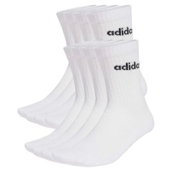 Чорапи Adidas Linear Cushioned crew socks 10 units - White (White / Black) чорапи,мъжки,чорапи,дамски,чорапи,adidas,linear,cushioned,crew,socks,10,units,white,(white,black)