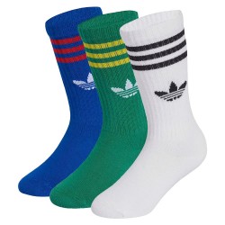 чорапи,детски,чорапи,adidas,originals,3,stripes,crew,socks,3,units,multicolor,(collegiate,royal,bold,green,white)