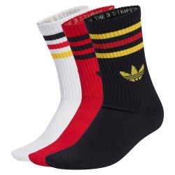чорапи,мъжки,чорапи,дамски,чорапи,adidas,originals,3,stripes,crew,socks,3,units,multicolor,(white,better,scarlet,black)