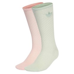 чорапи,дамски,чорапи,adidas,originals,crochet,crew,socks,2,units,green,pink,(sandy,pink,linen,green)