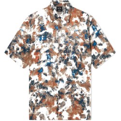 Риза с къс ръкав Armani exchange XM002106_AF13235 short sleeve shirt - Brown (Cloudy Allover Print) риза,с,къс,ръкав,дамски,ризи,мъжки,ризи,armani,exchange,xm002106,af13235,short,sleeve,shirt,brown,(cloudy,allover,print)