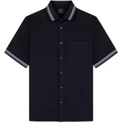 Риза с къс ръкав Armani exchange XM002110_AF22640 short sleeve shirt - Blue (Deep Navy) риза,с,къс,ръкав,дамски,ризи,мъжки,ризи,armani,exchange,xm002110,af22640,short,sleeve,shirt,blue,(deep,navy)