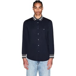 Риза с дълъг ръкав Armani exchange XM002267_AF22640 long sleeve shirt - Blue (Deep Navy) риза,с,дълъг,ръкав,дамски,ризи,мъжки,ризи,armani,exchange,xm002267,af22640,long,sleeve,shirt,blue,(deep,navy)